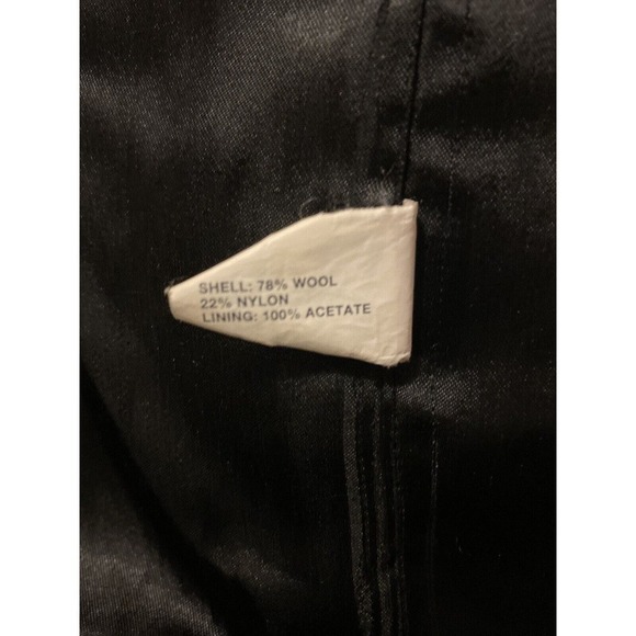 GAP Womens S Black Wool Blend Coat Toggle Button Jacket Lined full zip Military - Picture 8 of 9